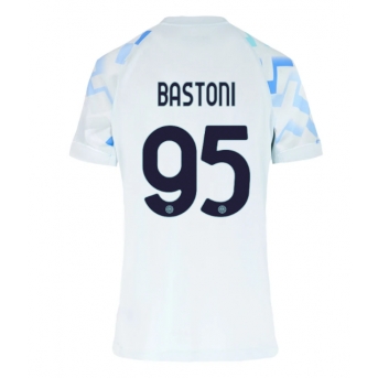 Billige Fotballdrakt Inter Milan Alessandro Bastoni #95 Replika Bortedrakt Dame 2025-26 Kortermet